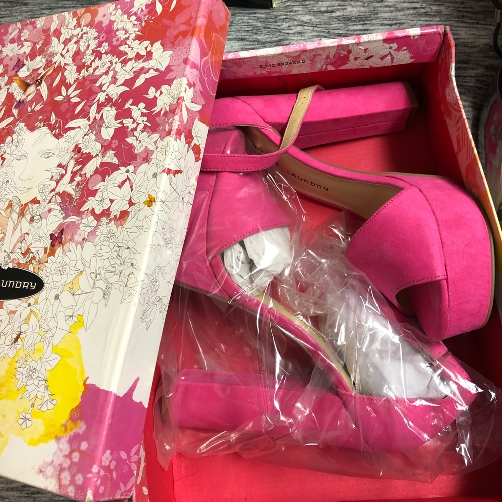 Pink Open toe heels Chinese Laundry